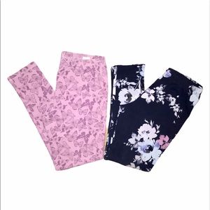 🎉 Children’s place 2 pairs purple blue leggings XXL